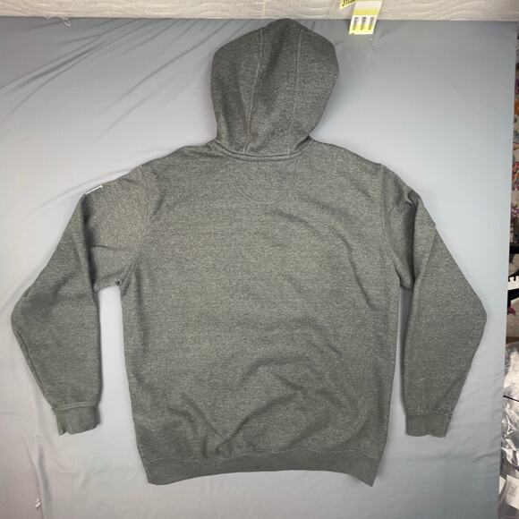 Carhartt Hoodie Mens Large Gray Loose Fit Baggy Logo Heather Pullover Sweatshirt - Picture 2 of 7